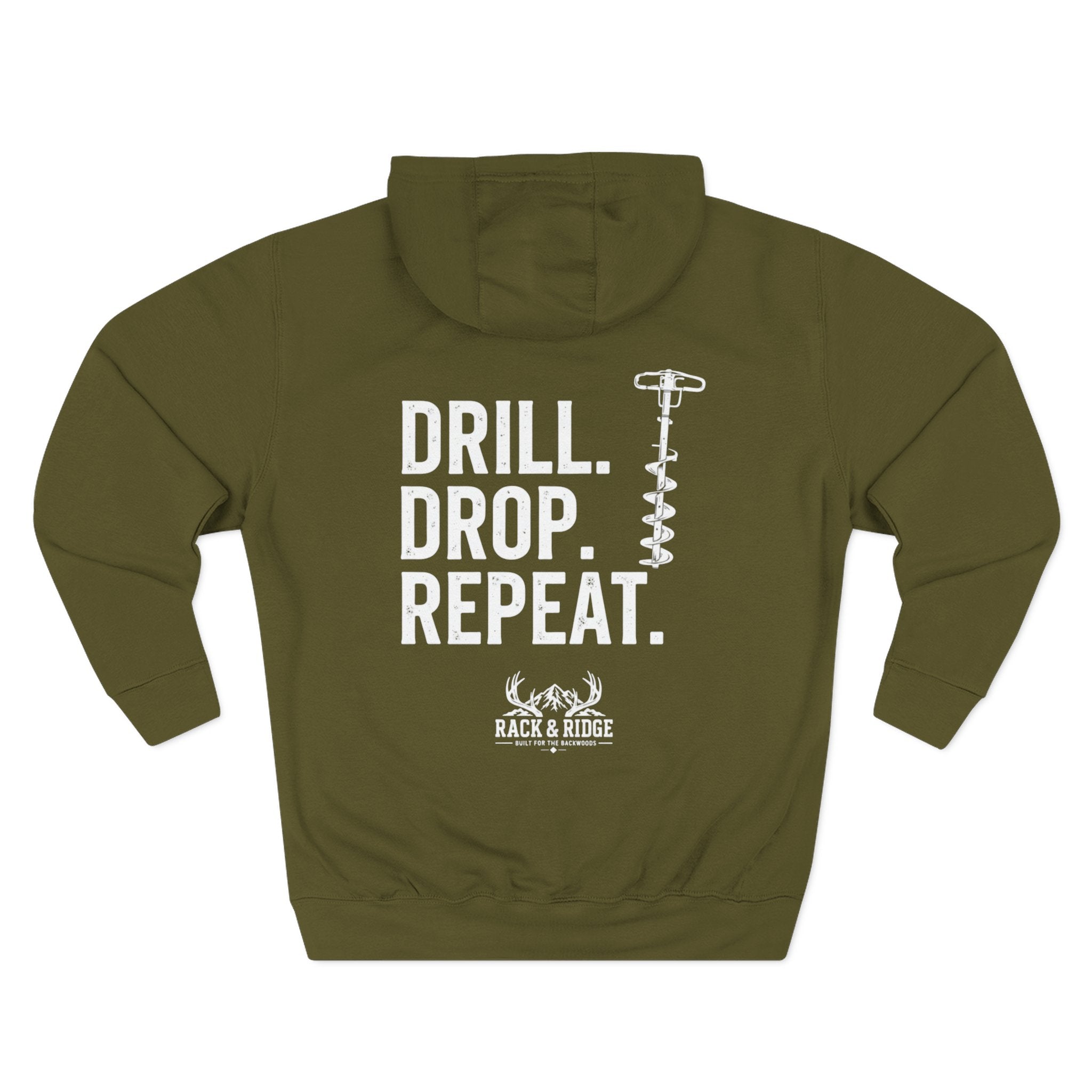 Drill. Drop. Repeat. | Rack & Ridge Hoodie