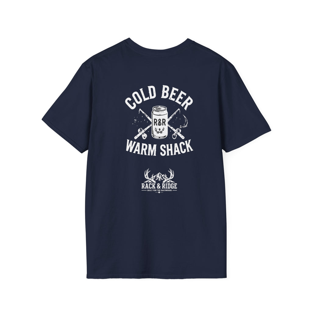 Cold Beer. Warm Shack.| Rack & Ridge T-Shirt