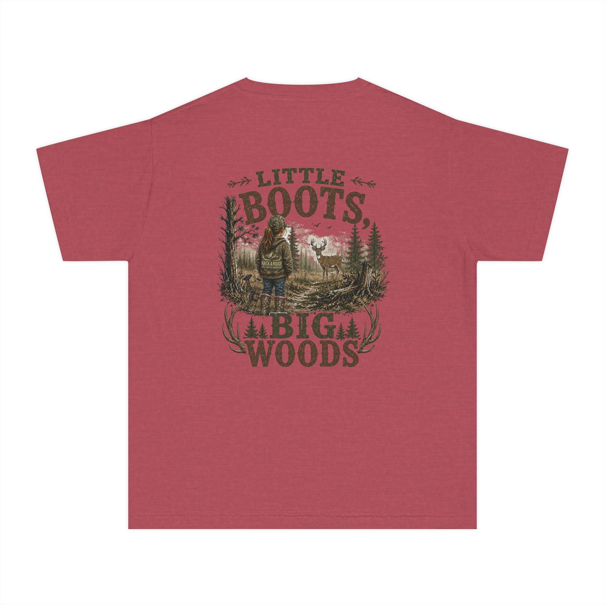 RACK & RIDGE Little Boots, Big Woods Youth Girls' Woodland T-Shirt