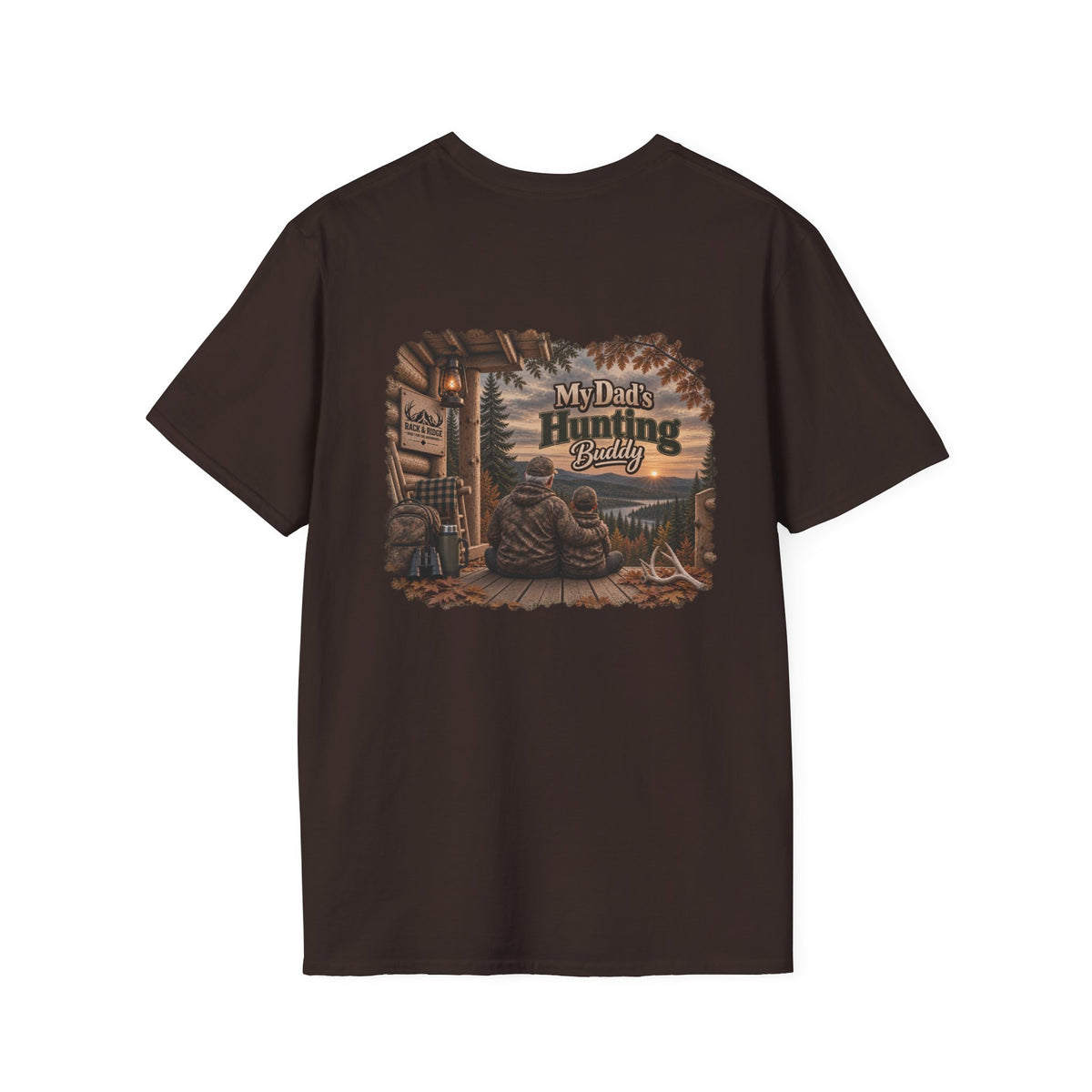 Rack & Ridge Deer Antler Logo T-Shirt — Hunting Outdoors Tee