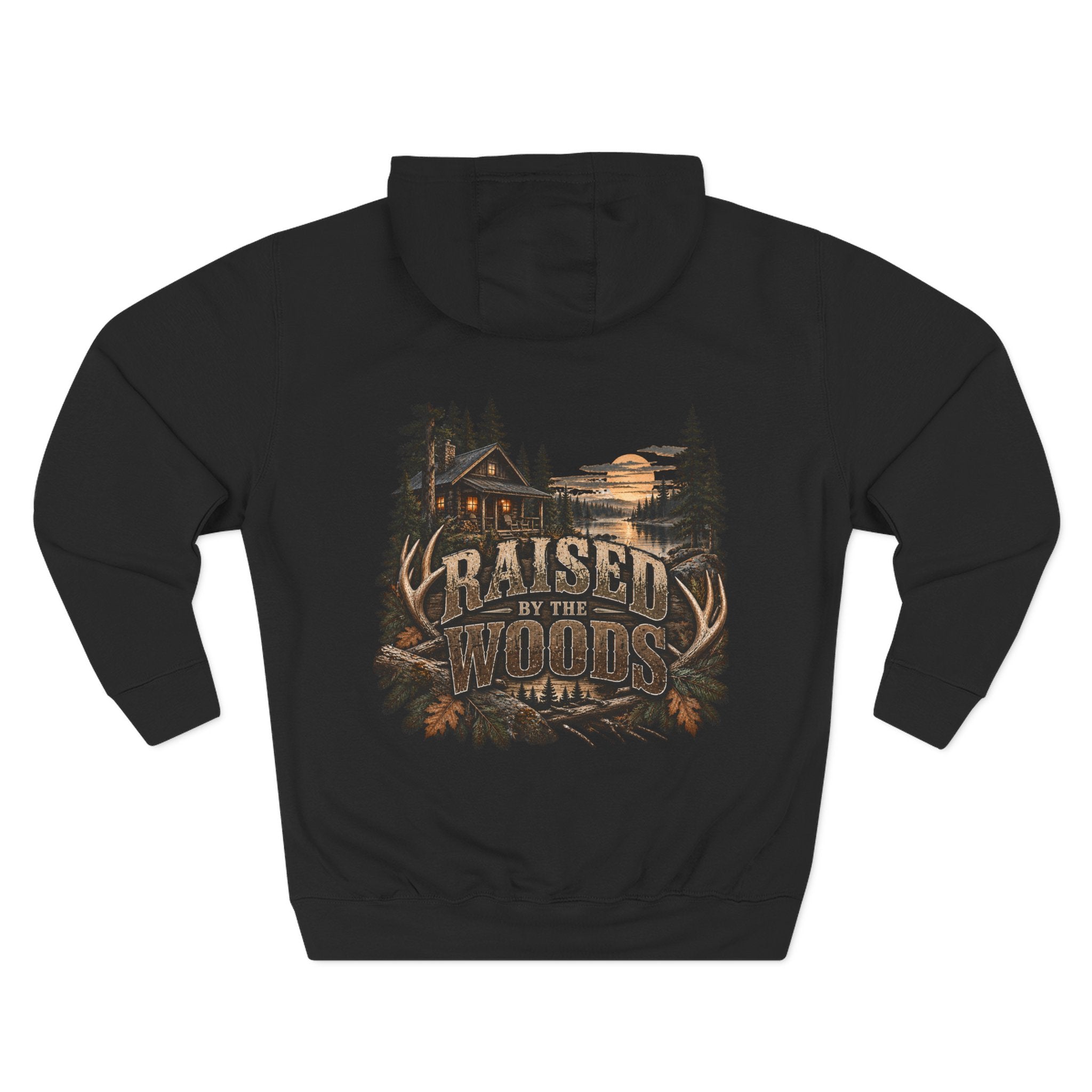 Raised by the Woods Hoodie — Rustic Cabin Nature Sweatshirt