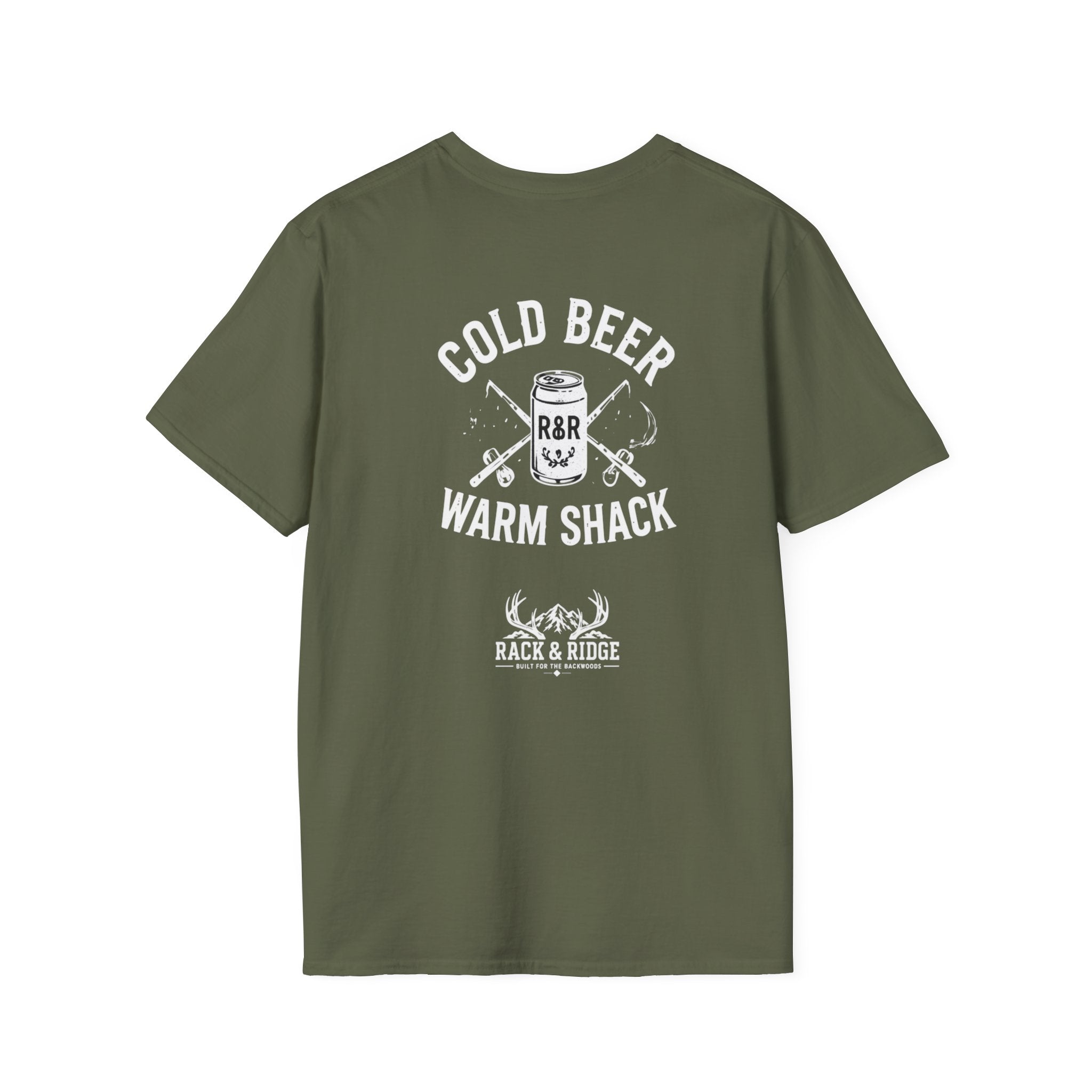 Cold Beer. Warm Shack.| Rack & Ridge T-Shirt