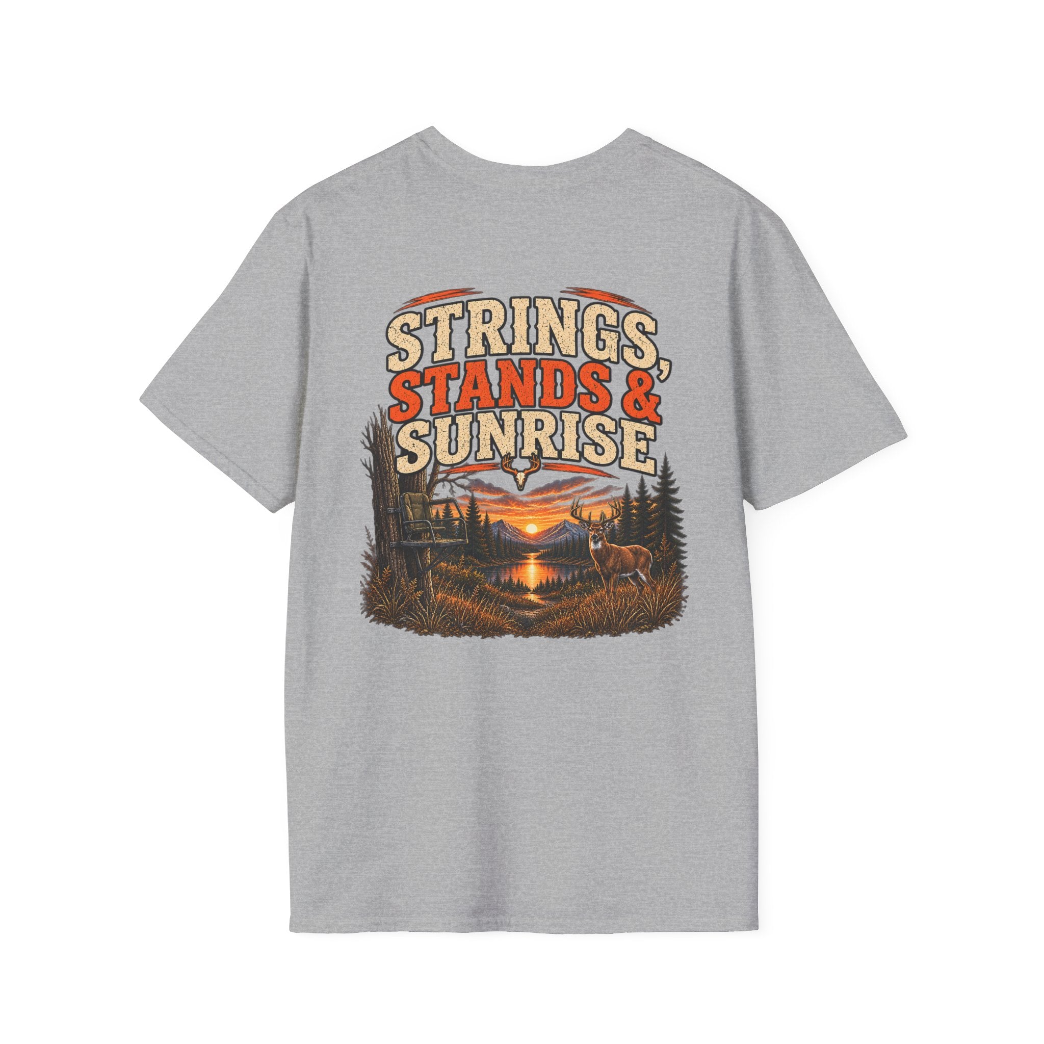 RACK & RIDGE Strings, Stands & Sunrise Adult Unisex T-Shirt