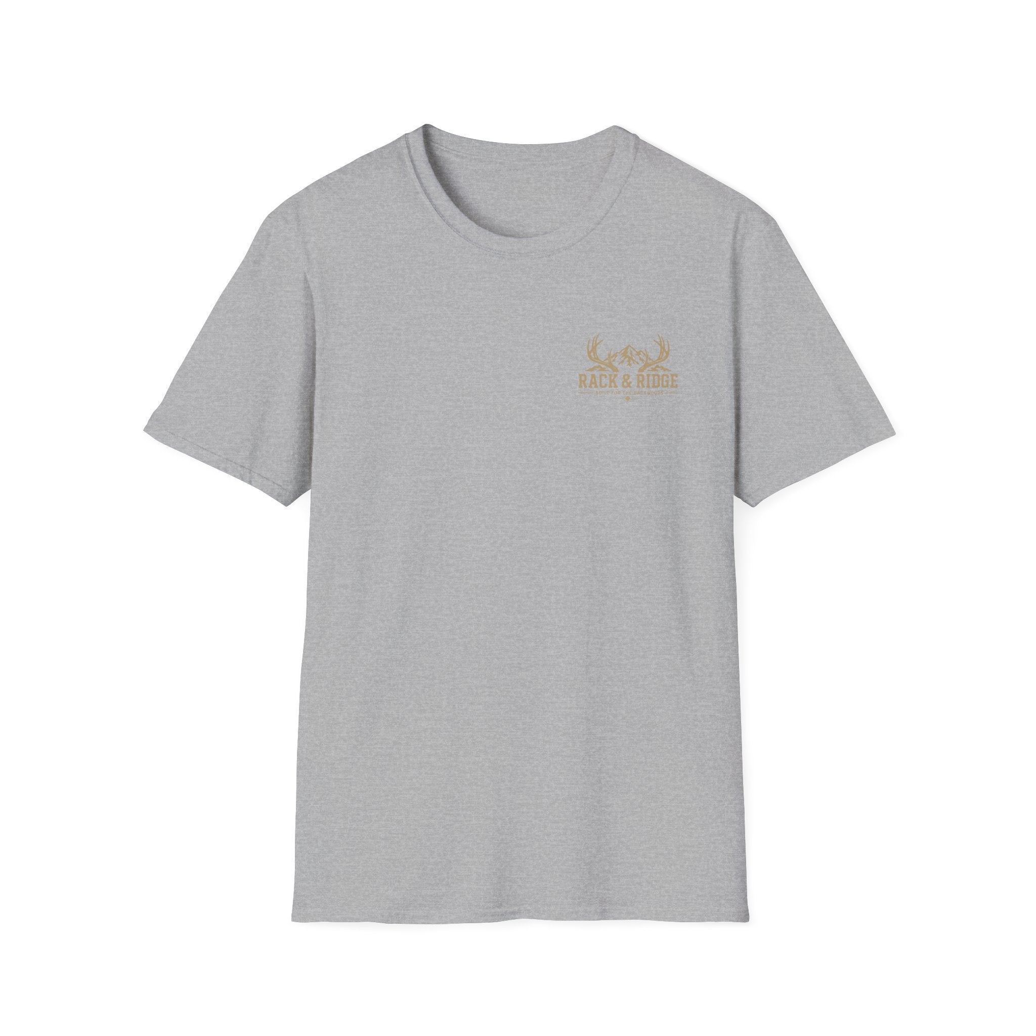 Rack & Ridge Antler Logo T‑Shirt — Rustic Hunting Outdoors Tee