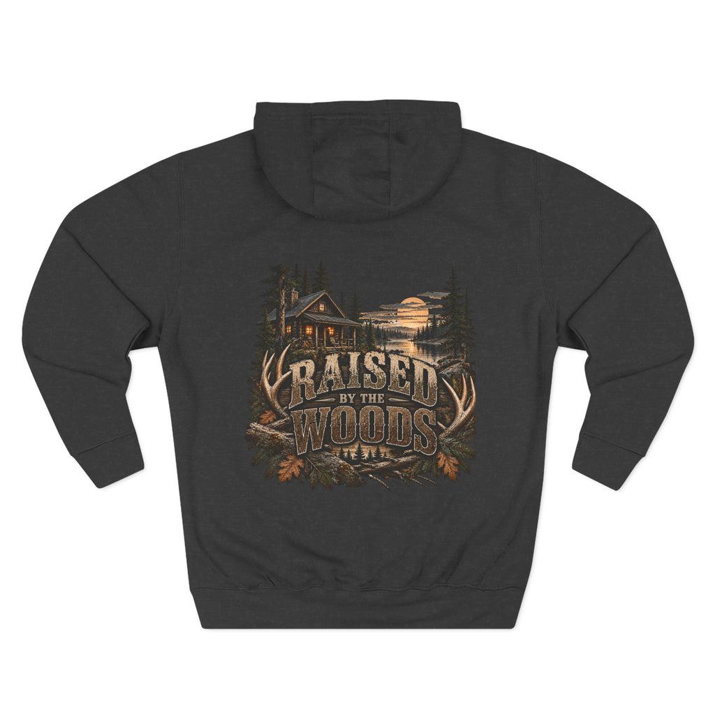 Raised by the Woods Hoodie — Rustic Cabin Nature Sweatshirt