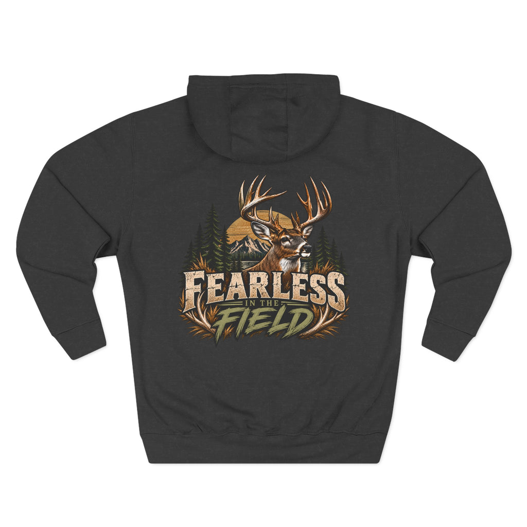 Fearless Field Buck Hoodie — Deer Hunting Graphic Fleece Hoodie