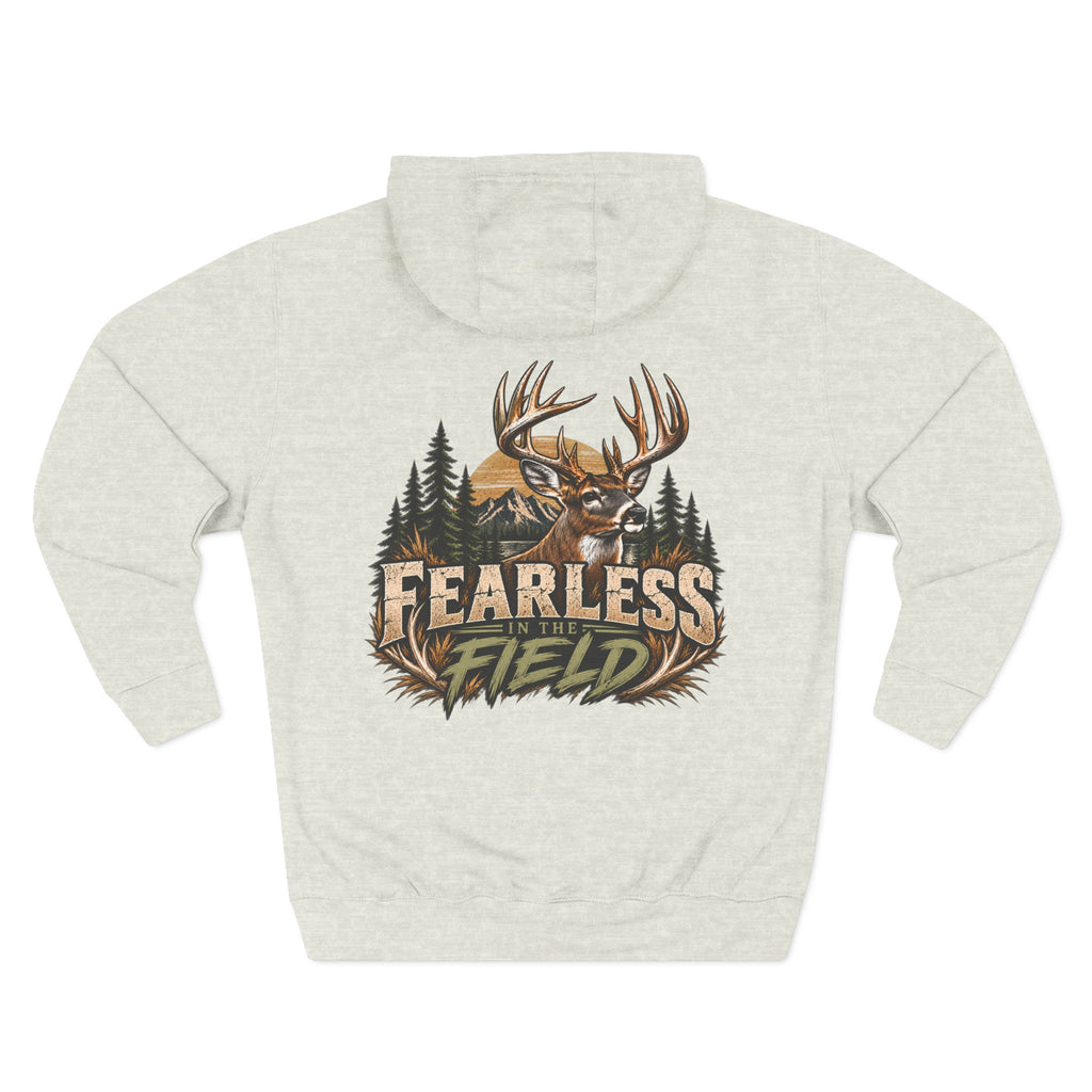 Fearless Field Buck Hoodie — Deer Hunting Graphic Fleece Hoodie