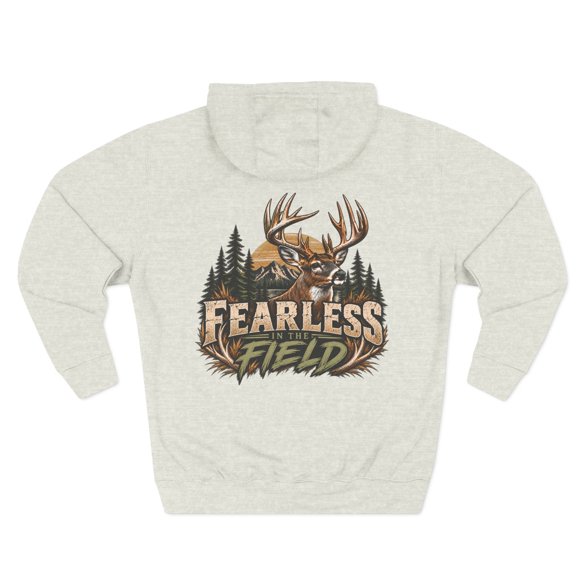 Fearless Field Buck Hoodie — Deer Hunting Graphic Fleece Hoodie