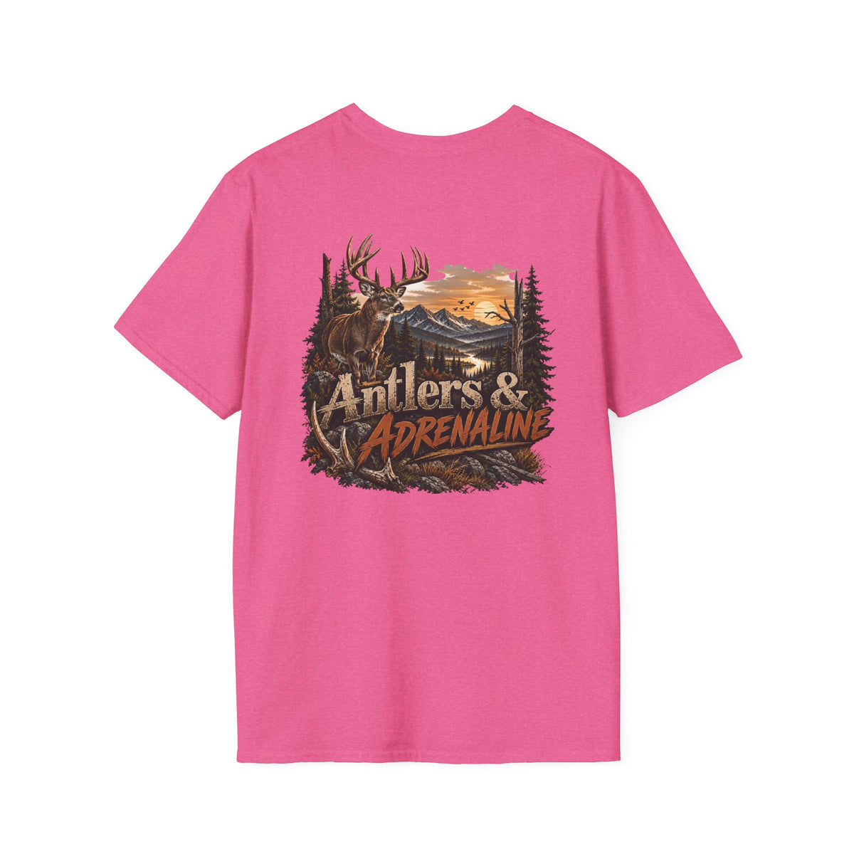 T-Shirt — Rack & Ridge Antler Logo Casual Outdoor Tee