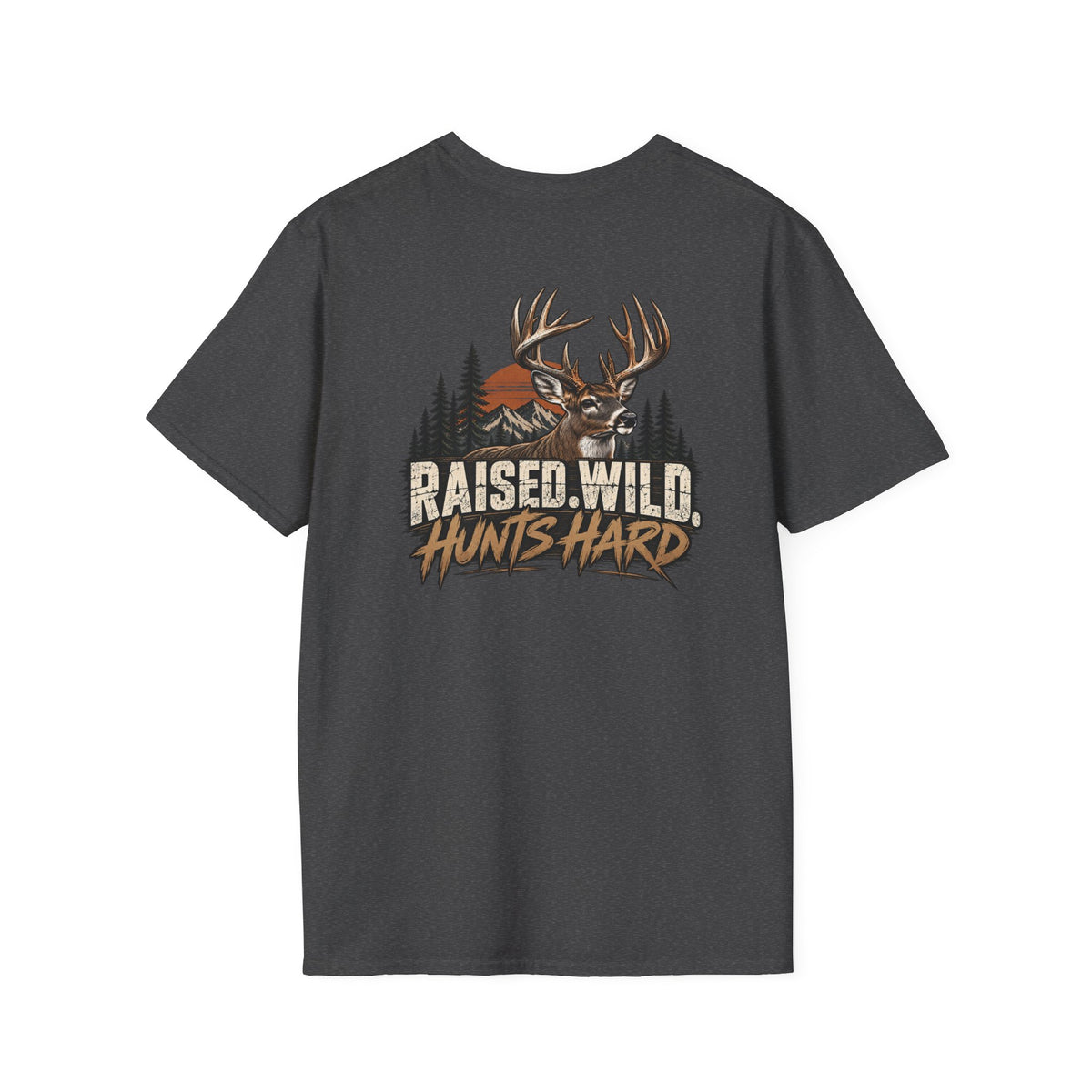 Rack & Ridge Antler Logo T‑Shirt — Rustic Hunting Outdoors Tee