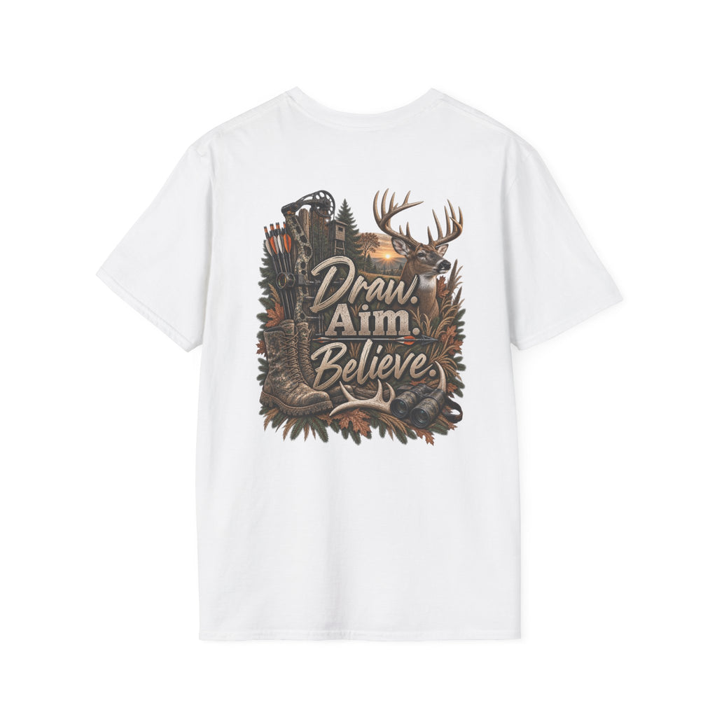 Rack & Ridge Antler Logo T‑Shirt — Rustic Outdoor Hunting Tee