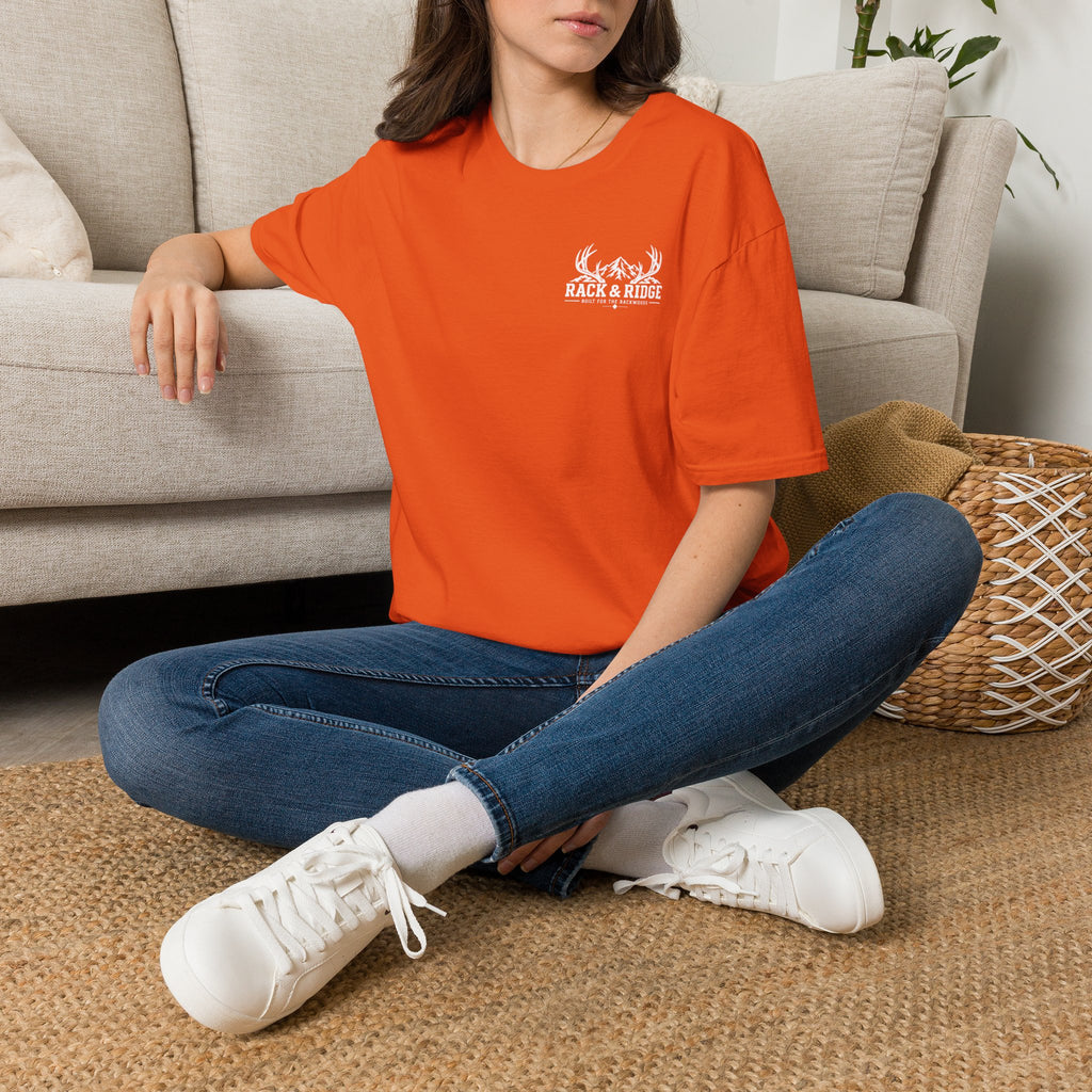 Rack & Ridge Antler Logo T‑Shirt — Outdoor Hunting Graphic Tee