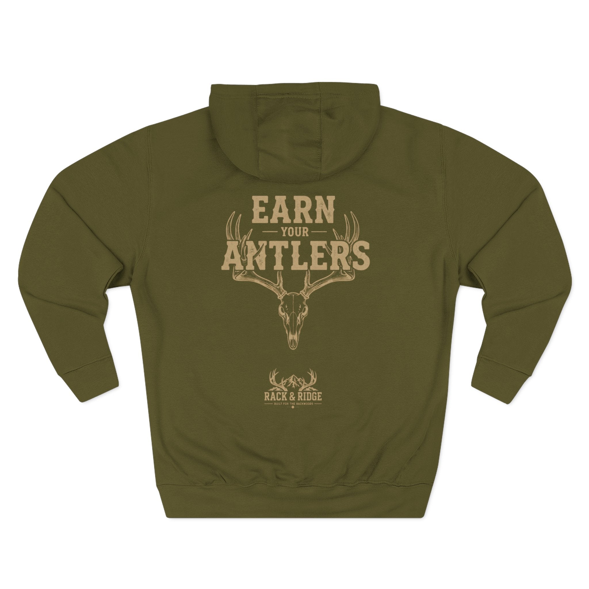 "Earn Your Antlers" Hoodie | Rack & Ridge