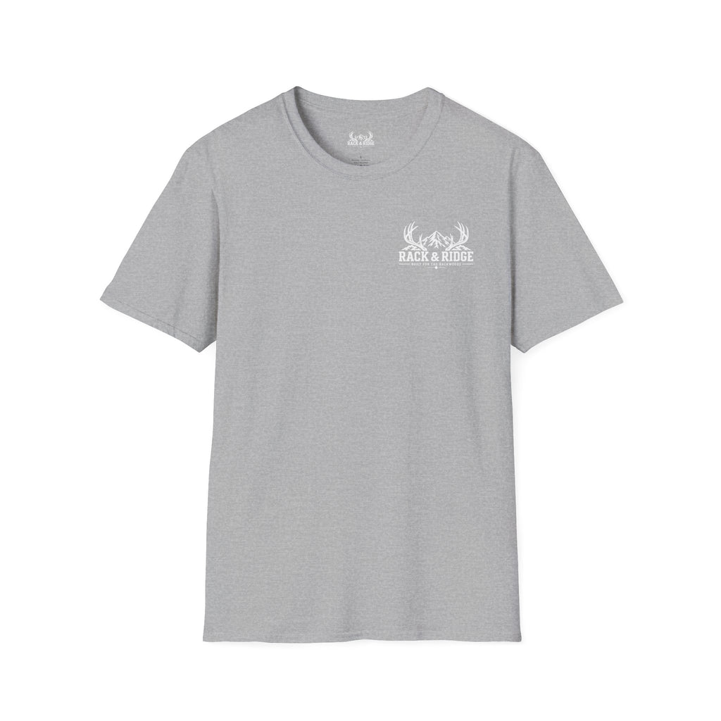 Rack & Ridge Campfire Graphic T-Shirt — Outdoor Hunting Logo Tee