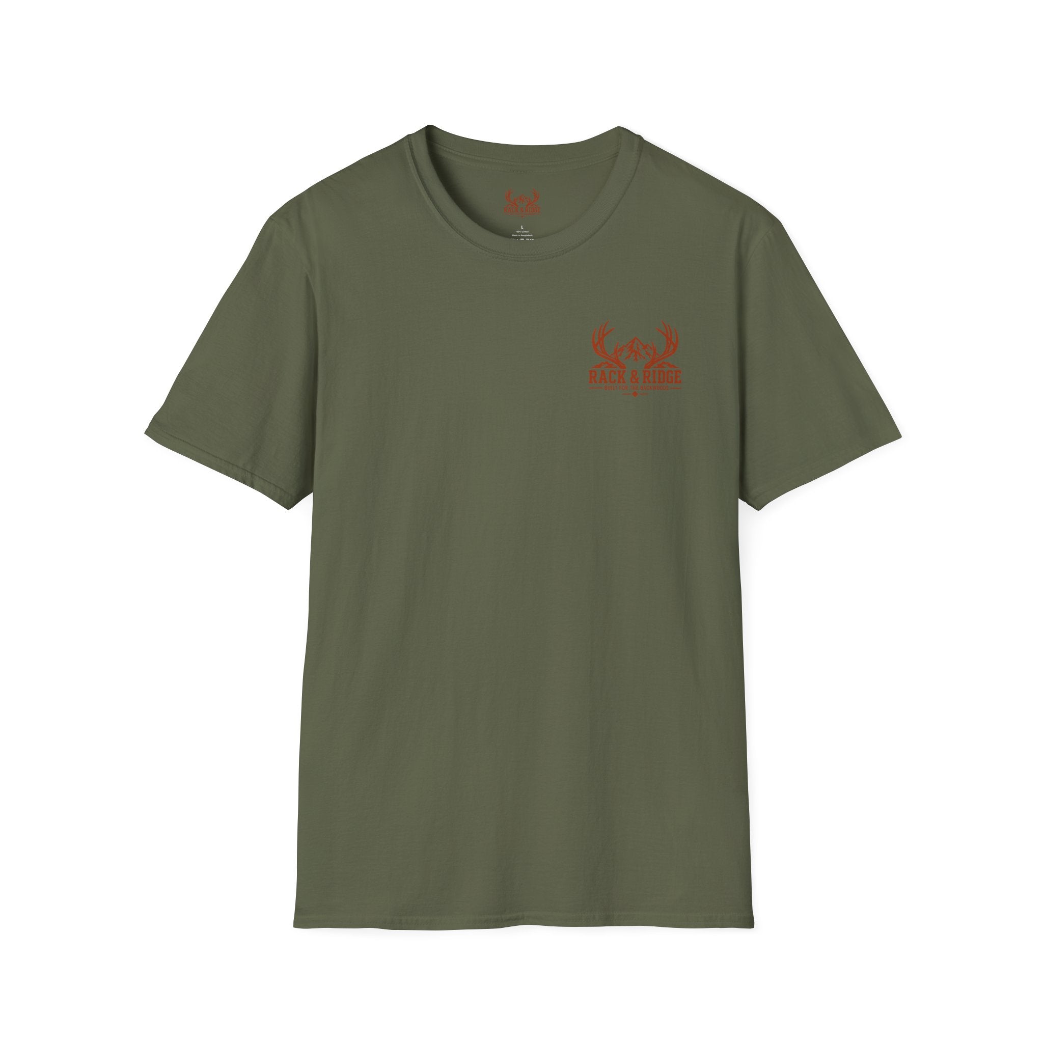 Rack & Ridge Deer Antler Logo T-Shirt — Outdoor Hunting Cabin Tee