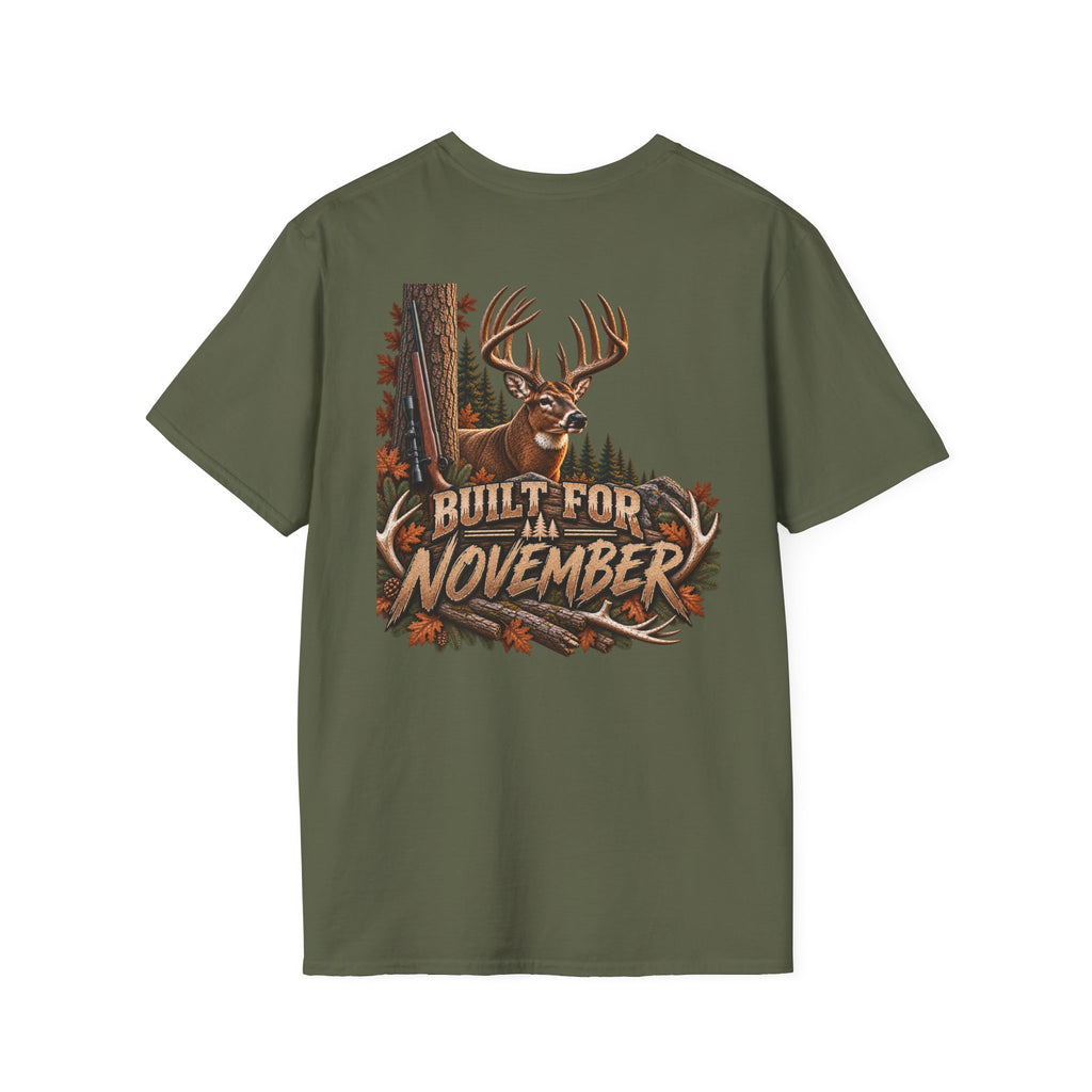 Rack & Ridge Antler Logo T‑Shirt — Outdoorsy Hunting Lodge Tee