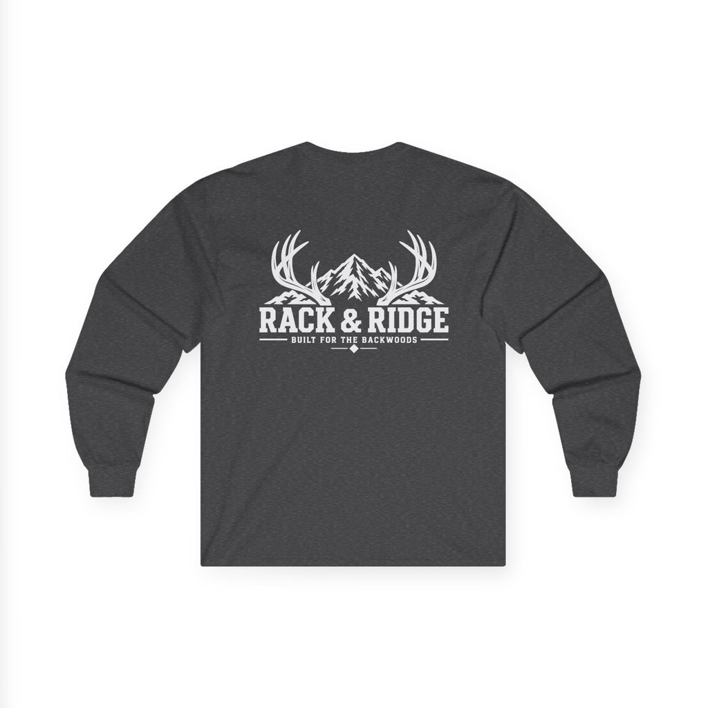 Rack & Ridge Deer Antler Long Sleeve Tee — Outdoor Hunting Crew Shirt
