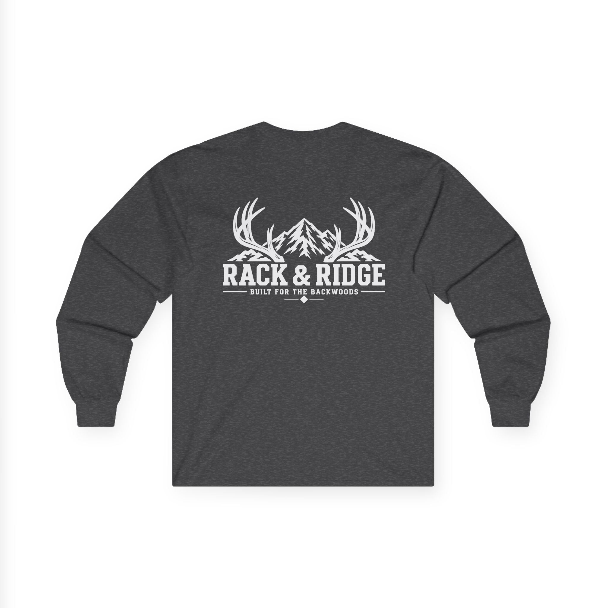 Rack & Ridge Deer Antler Long Sleeve Tee — Outdoor Hunting Crew Shirt