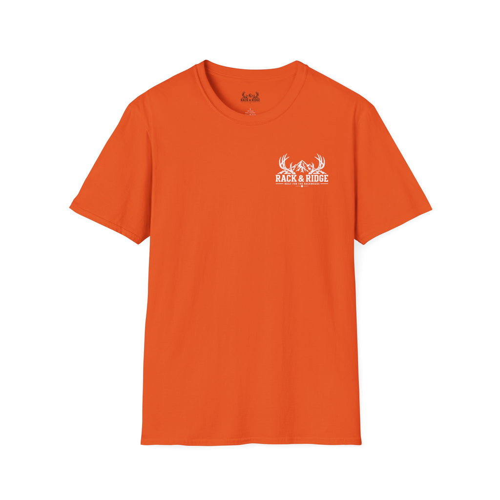 Rack & Ridge Antler Logo T‑Shirt — Outdoor Hunting Graphic Tee