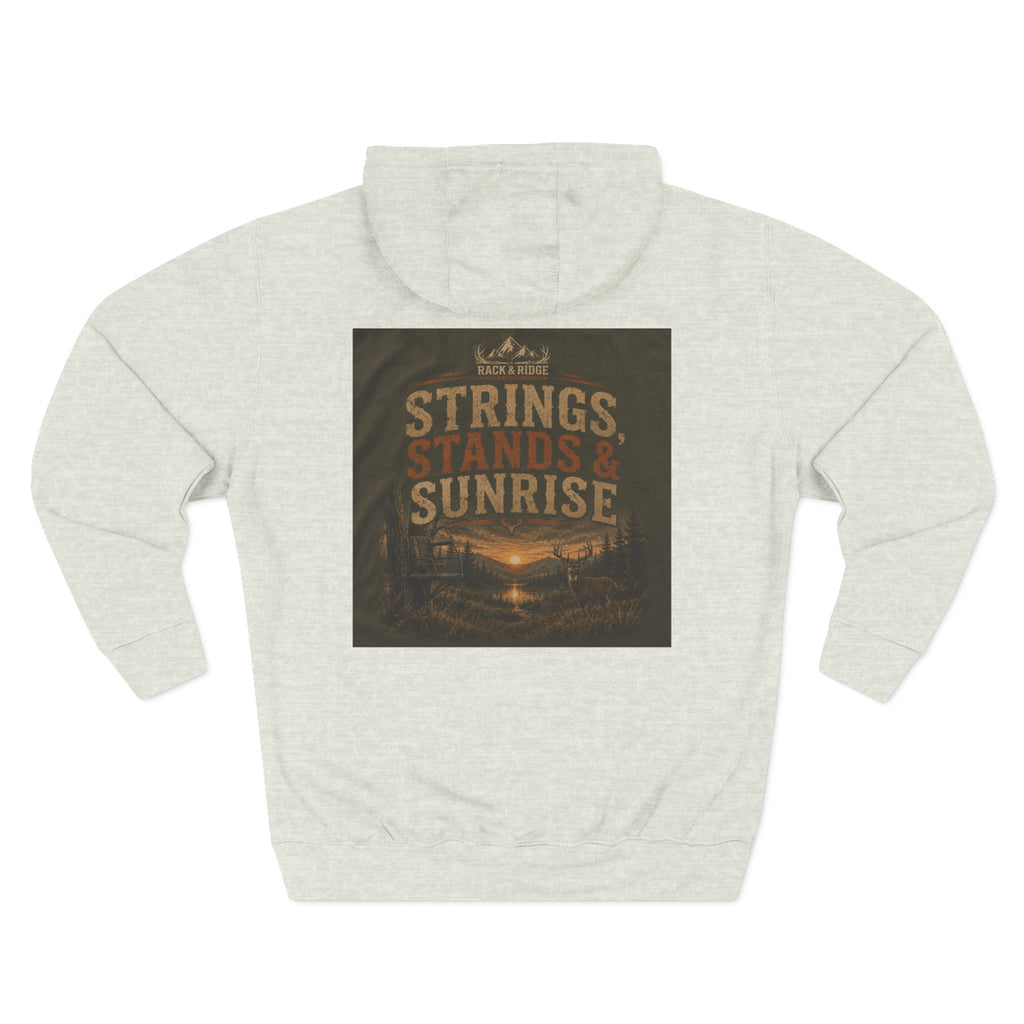 Rack & Ridge | Strings, Stands & Sunrise Hoodie — Muted Colorway
