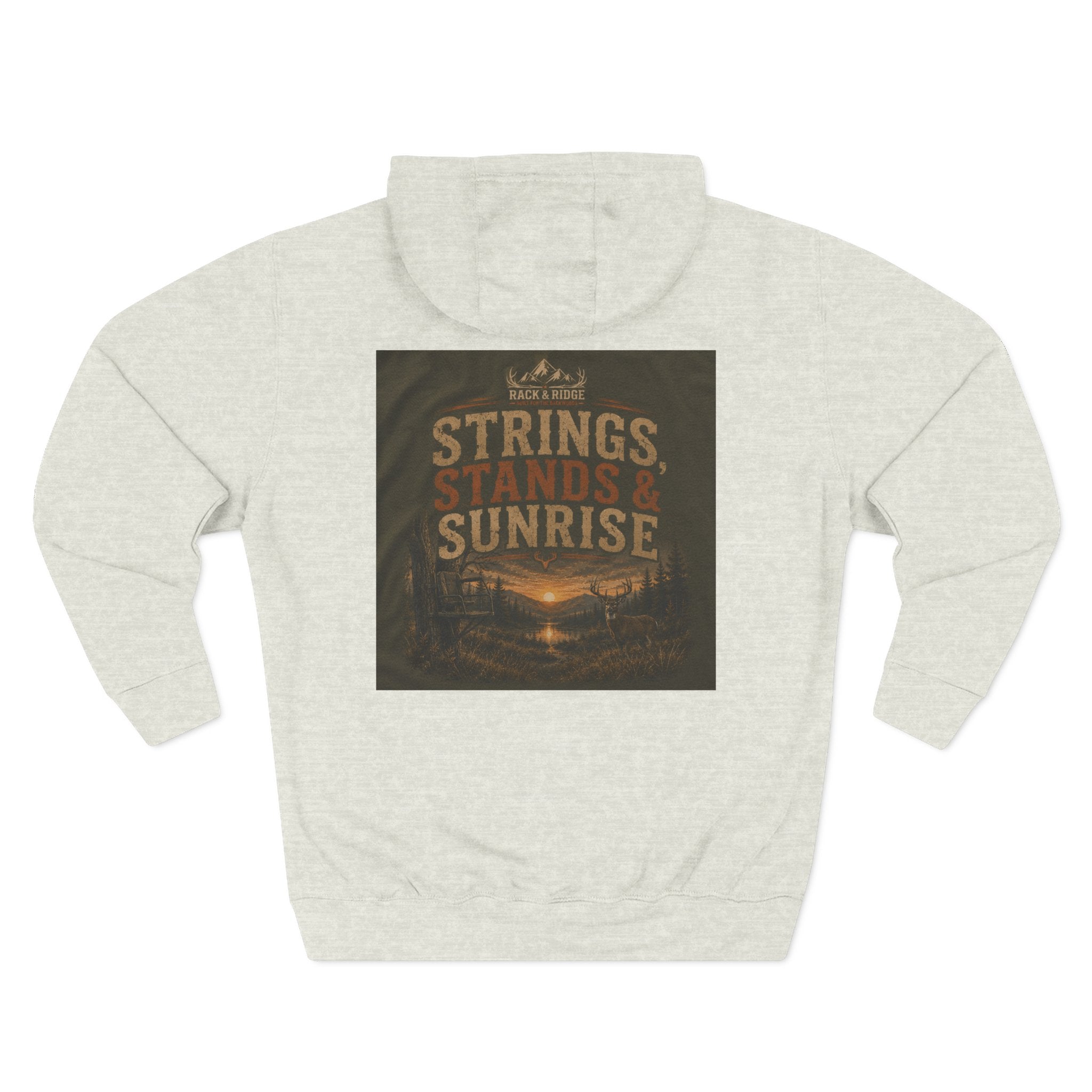 Rack & Ridge | Strings, Stands & Sunrise Hoodie — Muted Colorway