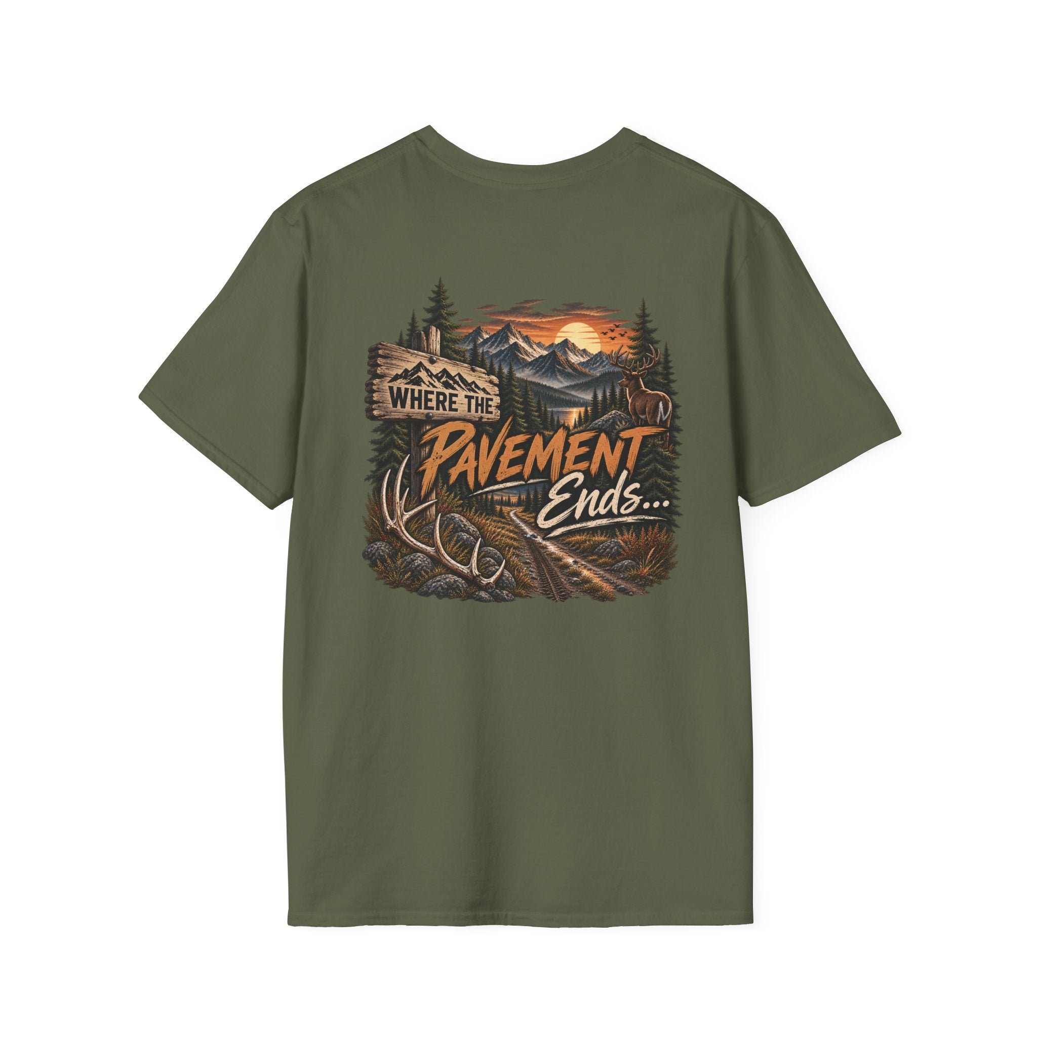 T-Shirt — 'Hike & Hike' Minimal Outdoor Logo Tee (Adventure, Nature Lover Gift)