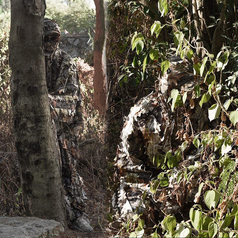 Men's 3D Bionic Camo Hunting Suit – Ghillie-Style Jacket & Pants Set