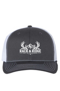 Rack Ridge Two Tone Trucker Hat White logo