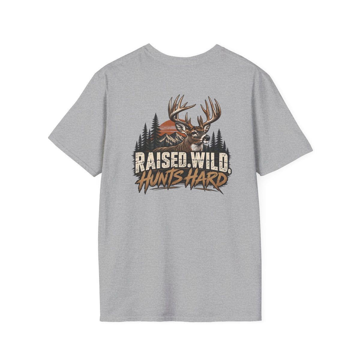 Rack & Ridge Antler Logo T‑Shirt — Rustic Hunting Outdoors Tee