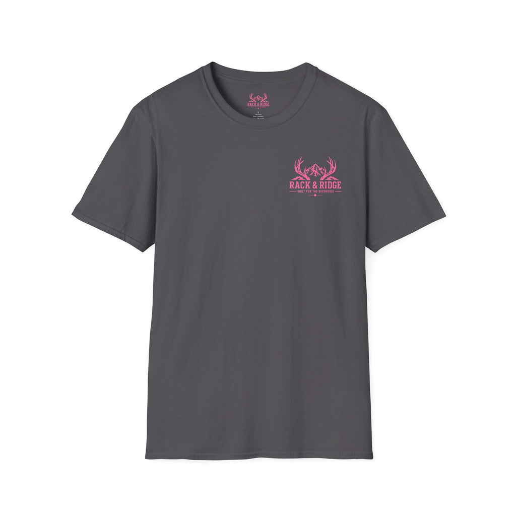 RACK & RIDGE Women's Lipstick & Broadheads Pink Antler Tee