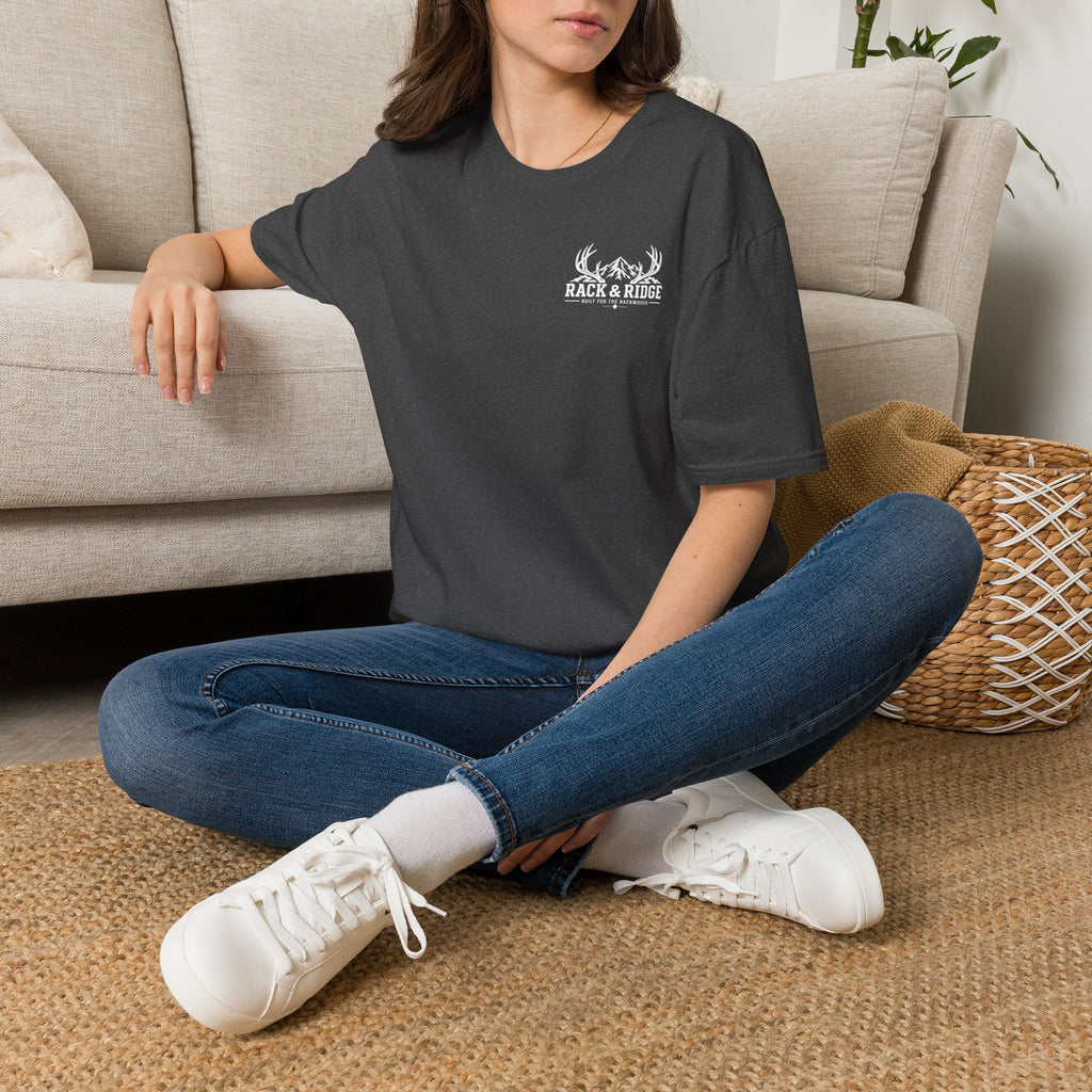Rack & Ridge Antler Logo T‑Shirt — Outdoor Hunting Graphic Tee