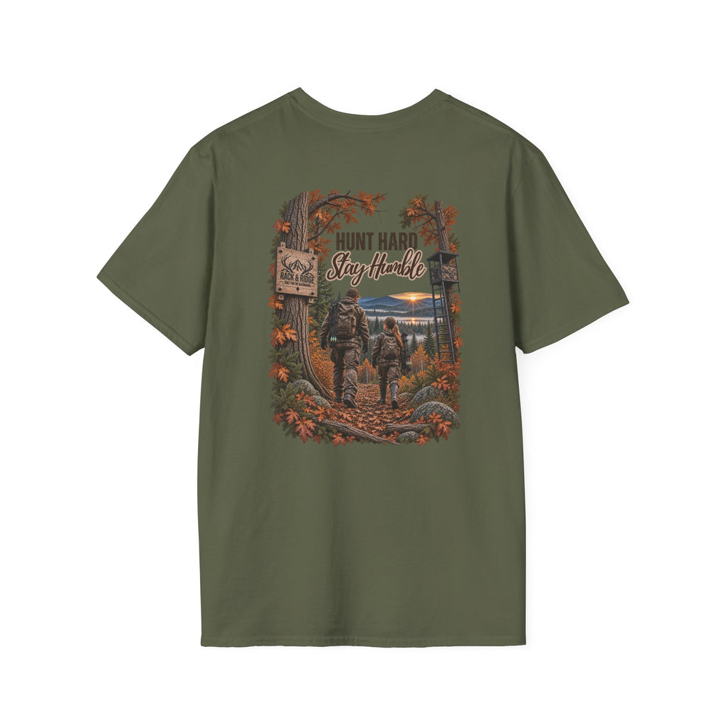 Rack & Ridge Antler Logo T-Shirt — Casual Outdoor Hunting Tee