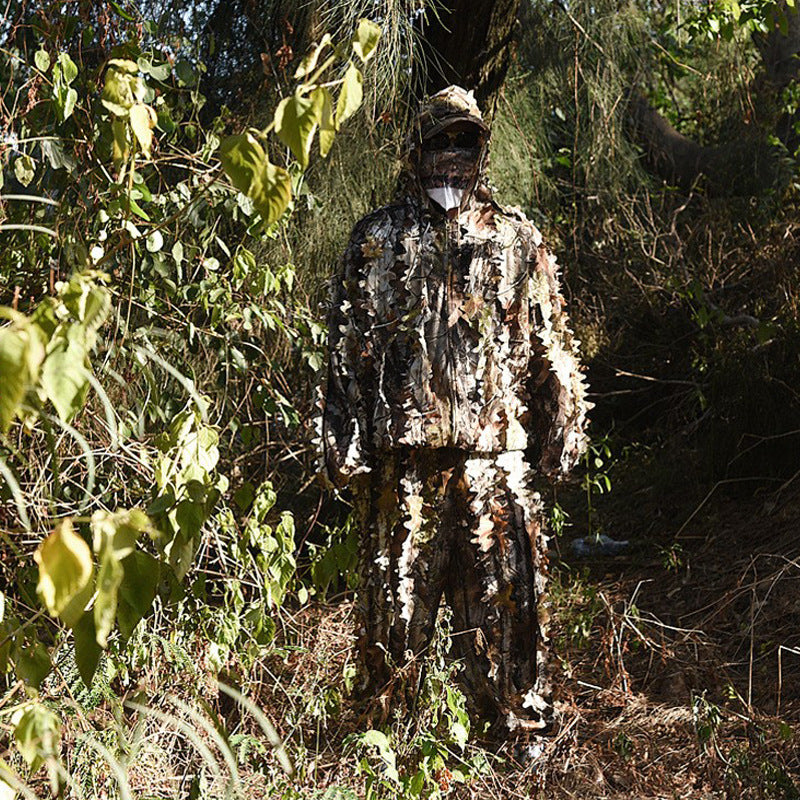 Men's 3D Bionic Camo Hunting Suit – Ghillie-Style Jacket & Pants Set