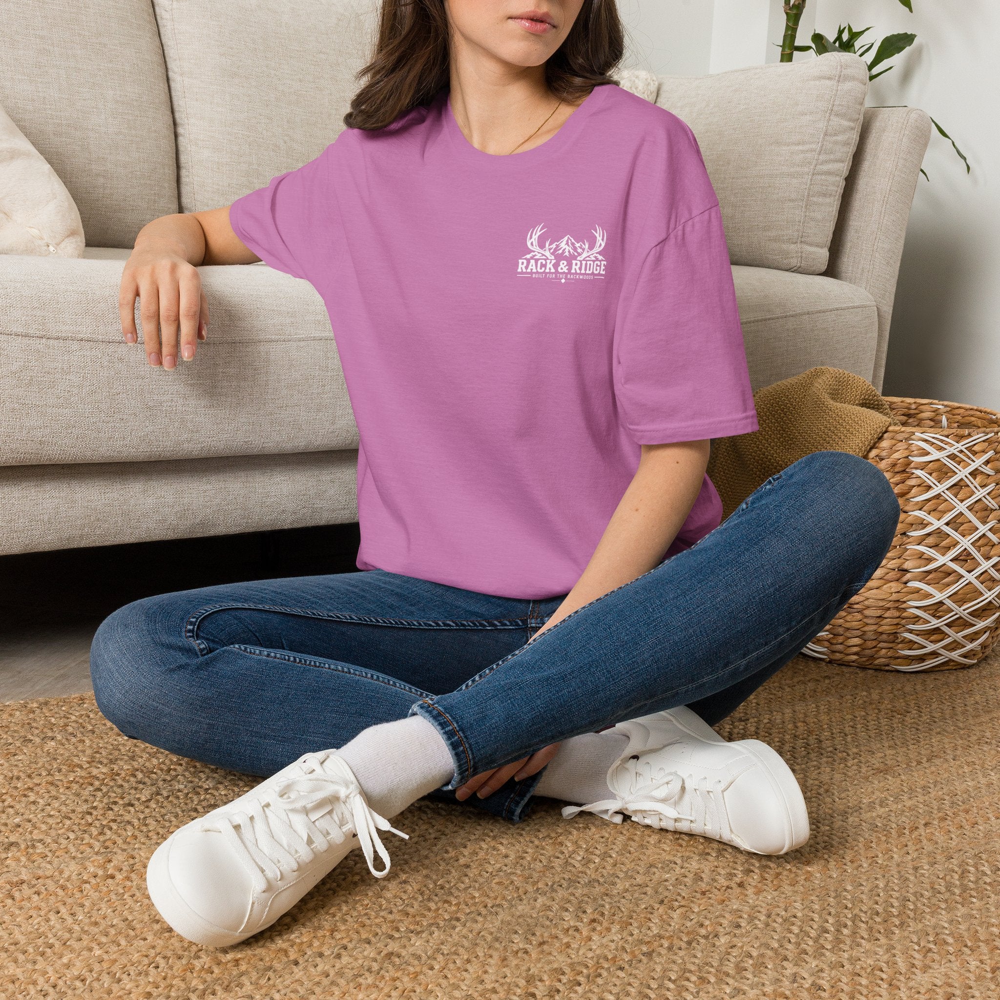 Rack & Ridge Antler Logo T‑Shirt — Outdoor Hunting Graphic Tee
