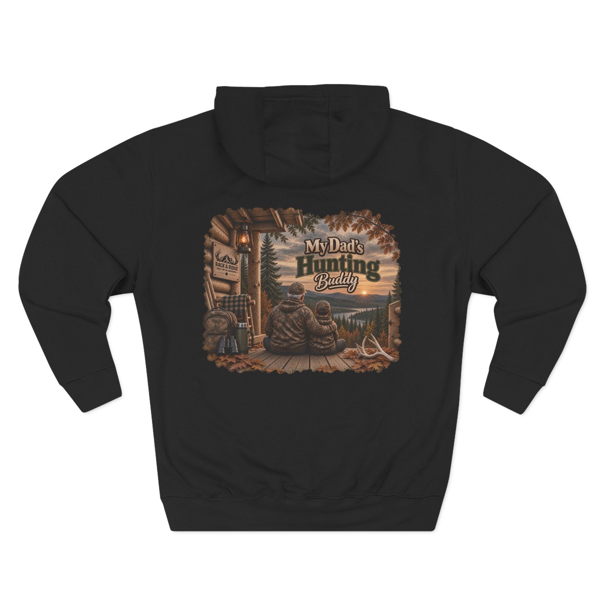 My Dad's Hunting Buddy Hoodie — Cozy Father-Son Outdoor Fleece Pullover
