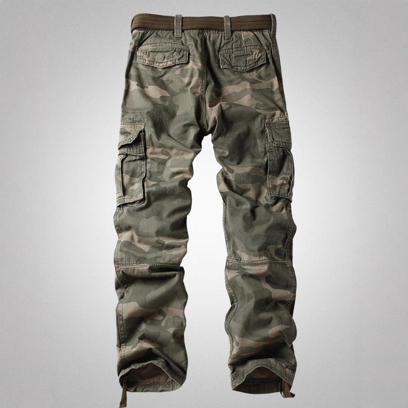 Camo Cargo Pants – Straight Leg Multi-Pocket Outdoor Trousers