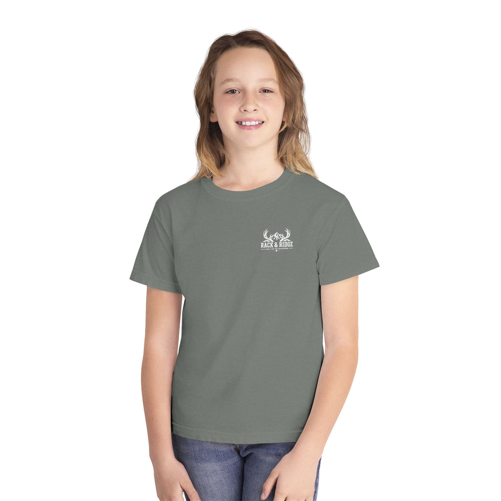 RACK & RIDGE Little Boots, Big Woods Youth Girls' Woodland T-Shirt