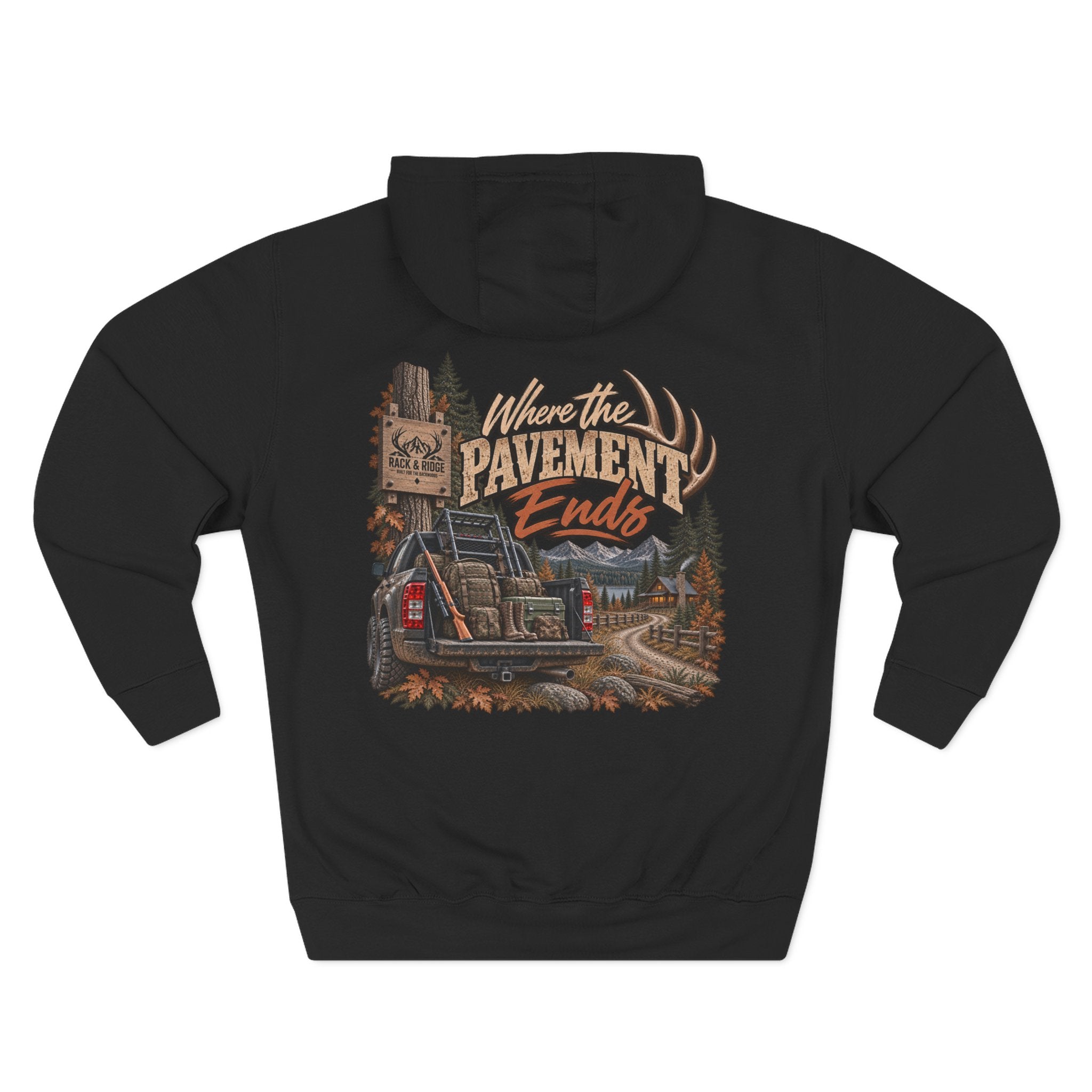 Three-Panel Fleece Hoodie