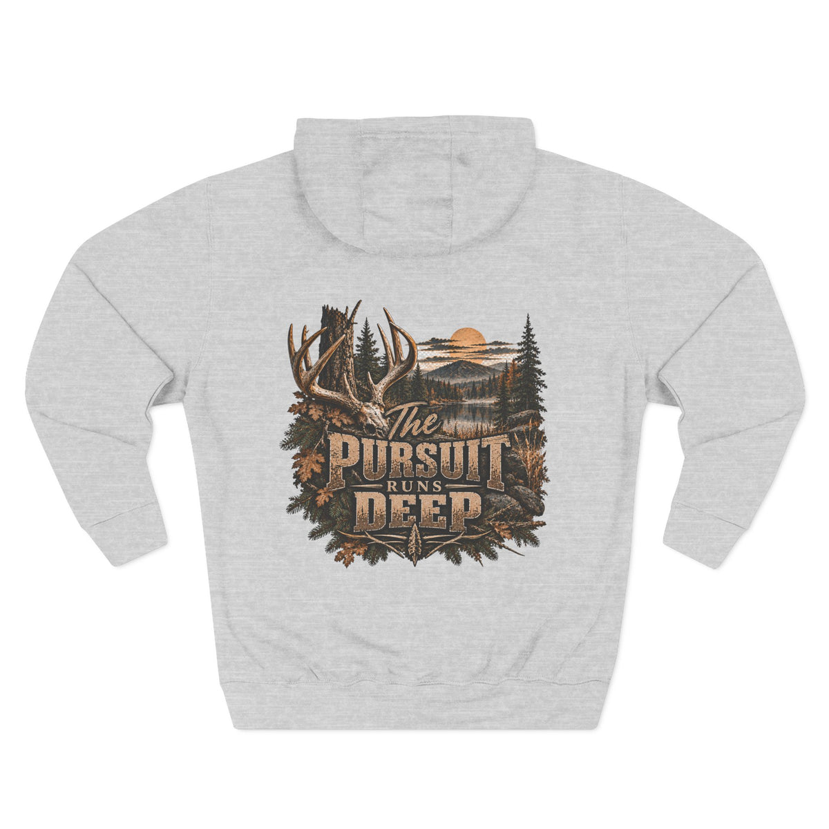 Hoodie – "The Pursuit Runs Deep" Deer Hunting Graphic Hooded Sweatshirt