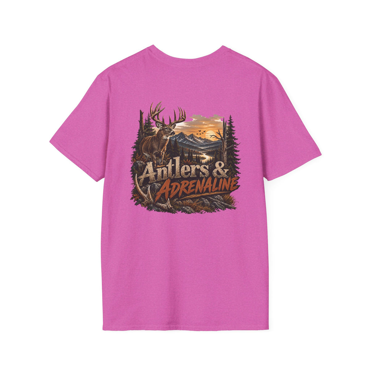 T-Shirt — Rack & Ridge Antler Logo Casual Outdoor Tee