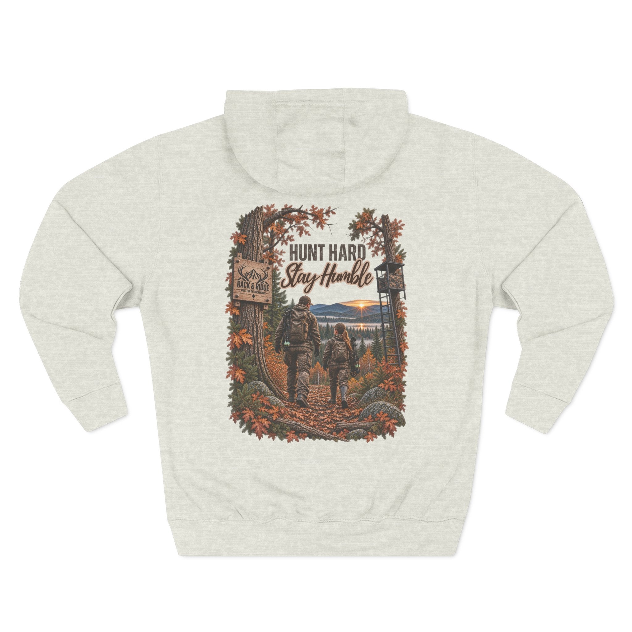 Hunt Hard Stay Humble Hoodie — Hunting Graphic Fleece Pullover