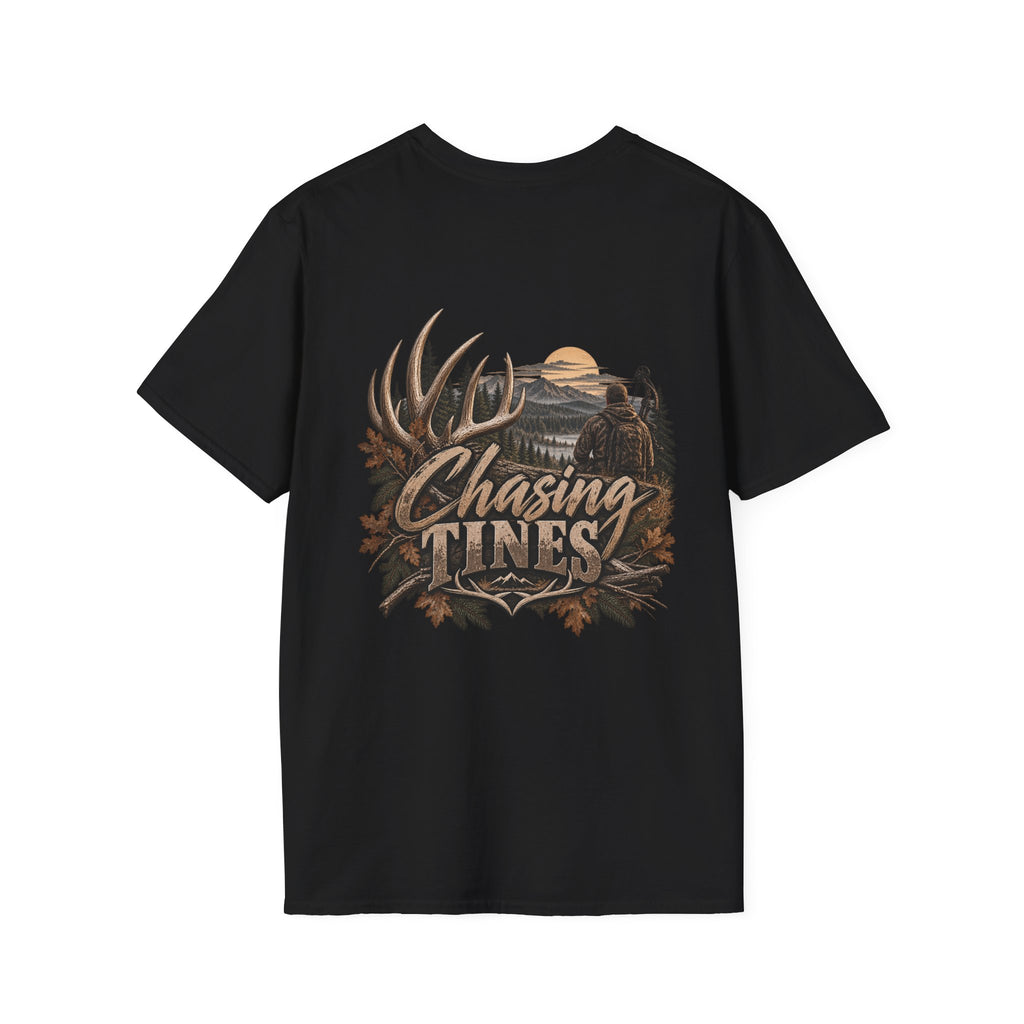 Rack & Ridge Hunting Logo T-Shirt — Outdoorsman Deer Antler Tee