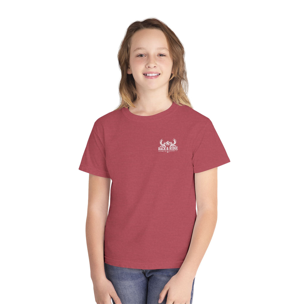RACK & RIDGE Little Boots, Big Woods Youth Girls' Woodland T-Shirt