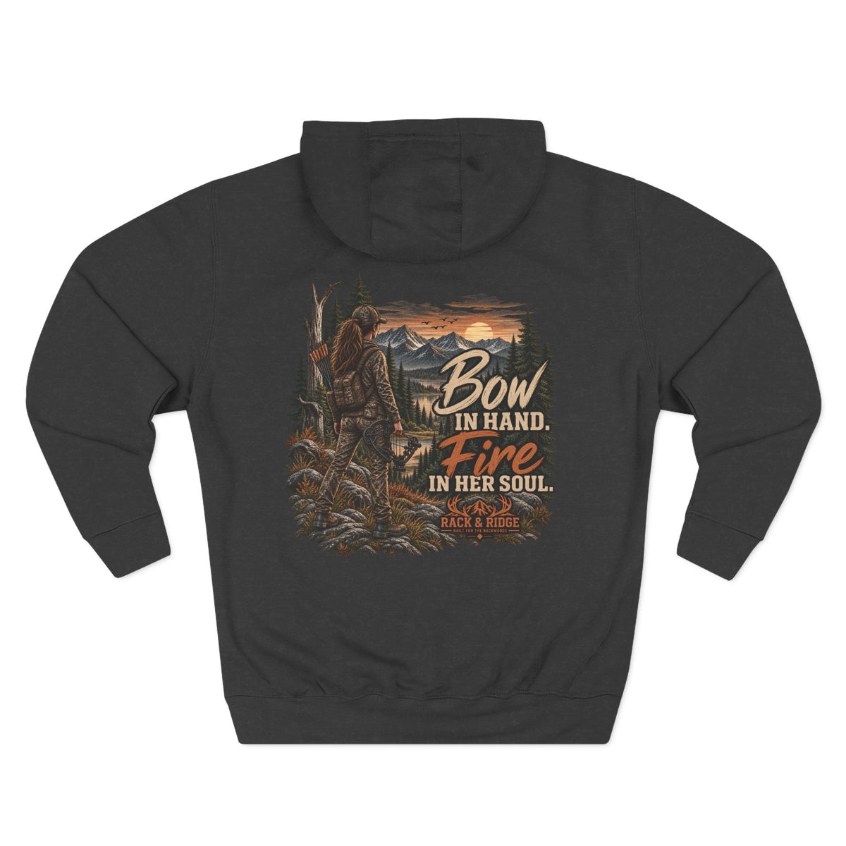Bow In Hand, Fire In Her Soul Hoodie