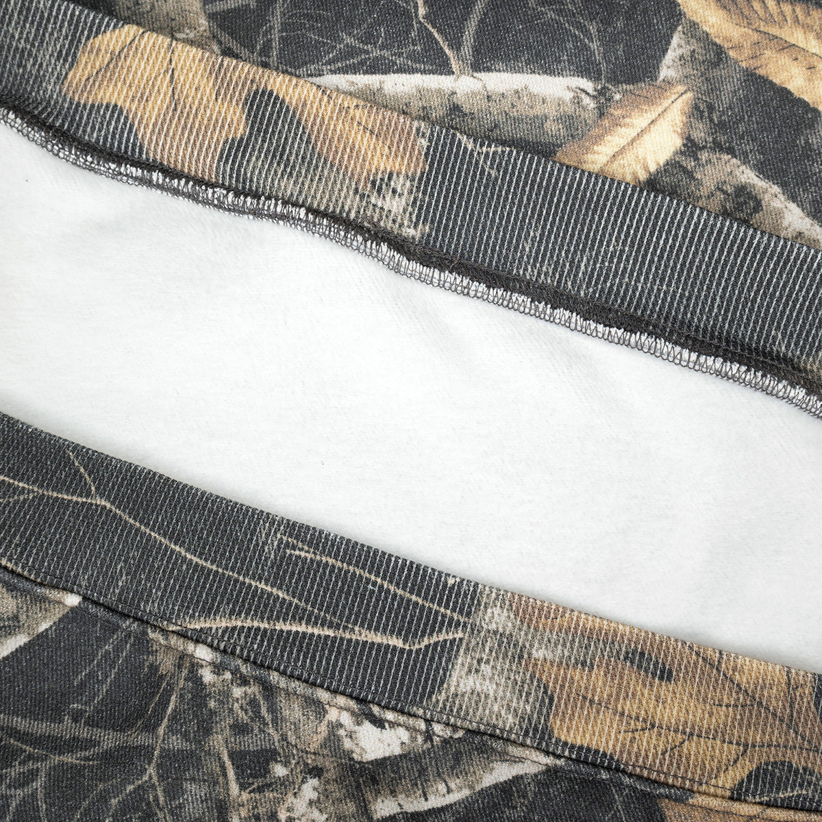 Men's Tree Camo Fleece-Lined Hoodie – Loose Fit Pullover