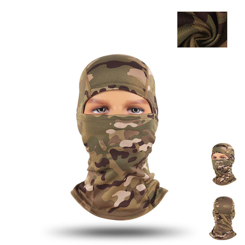 Camo Balaclava Face Mask – Breathable Mesh Cycling & Hunting Headgear