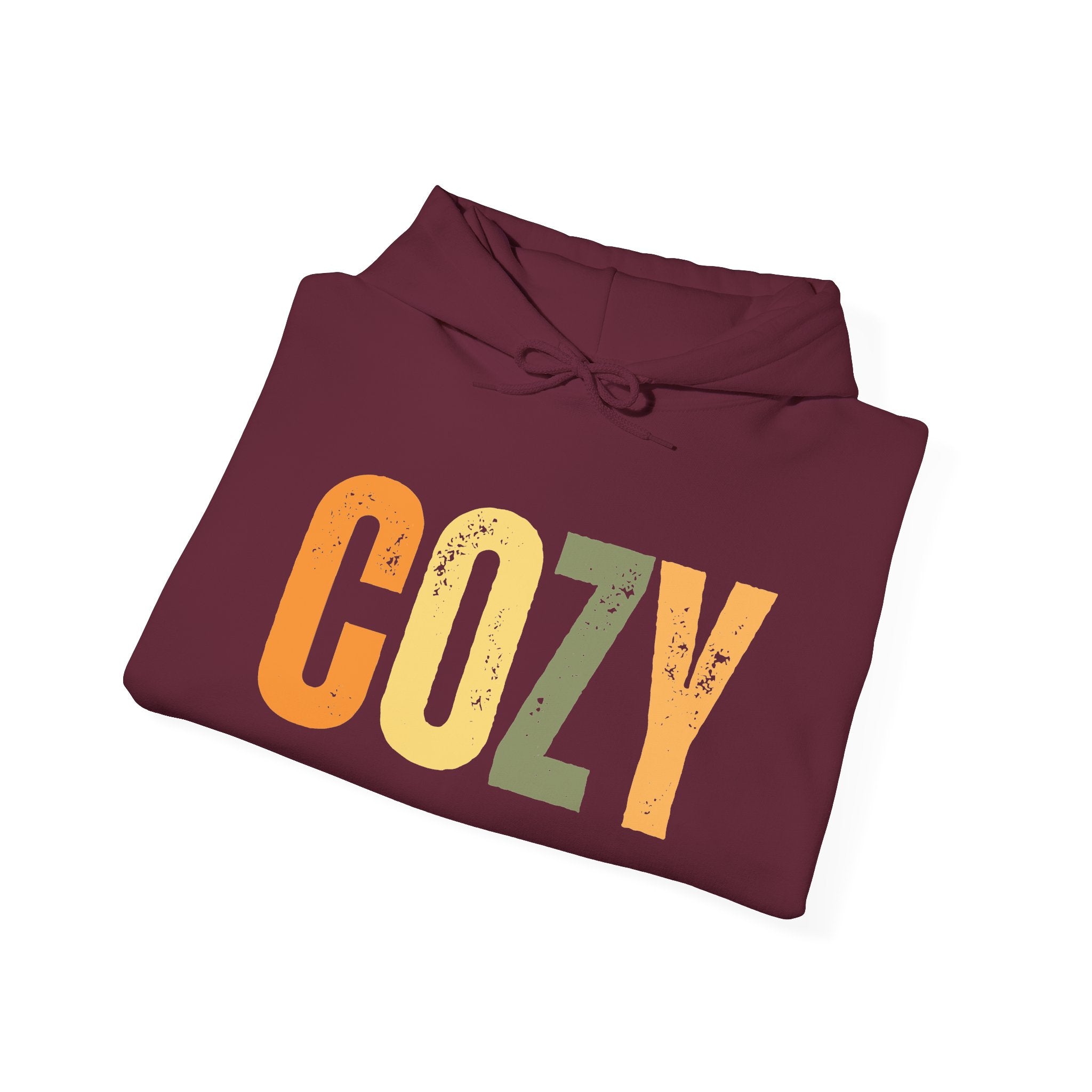 Cozy Retro Hoodie | "COZY" Fall Pullover Sweatshirt