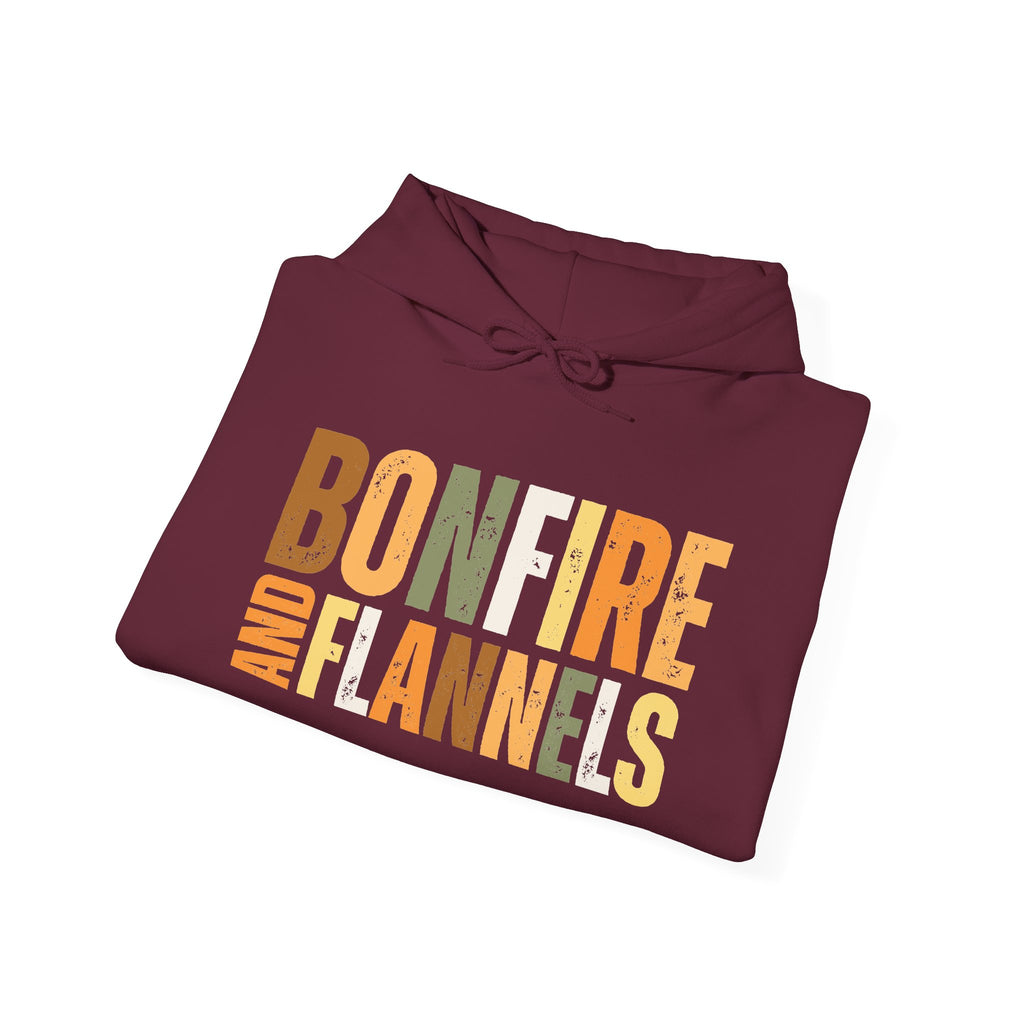 Bonfire & Flannels Hoodie | Cozy Fall Campfire Sweatshirt