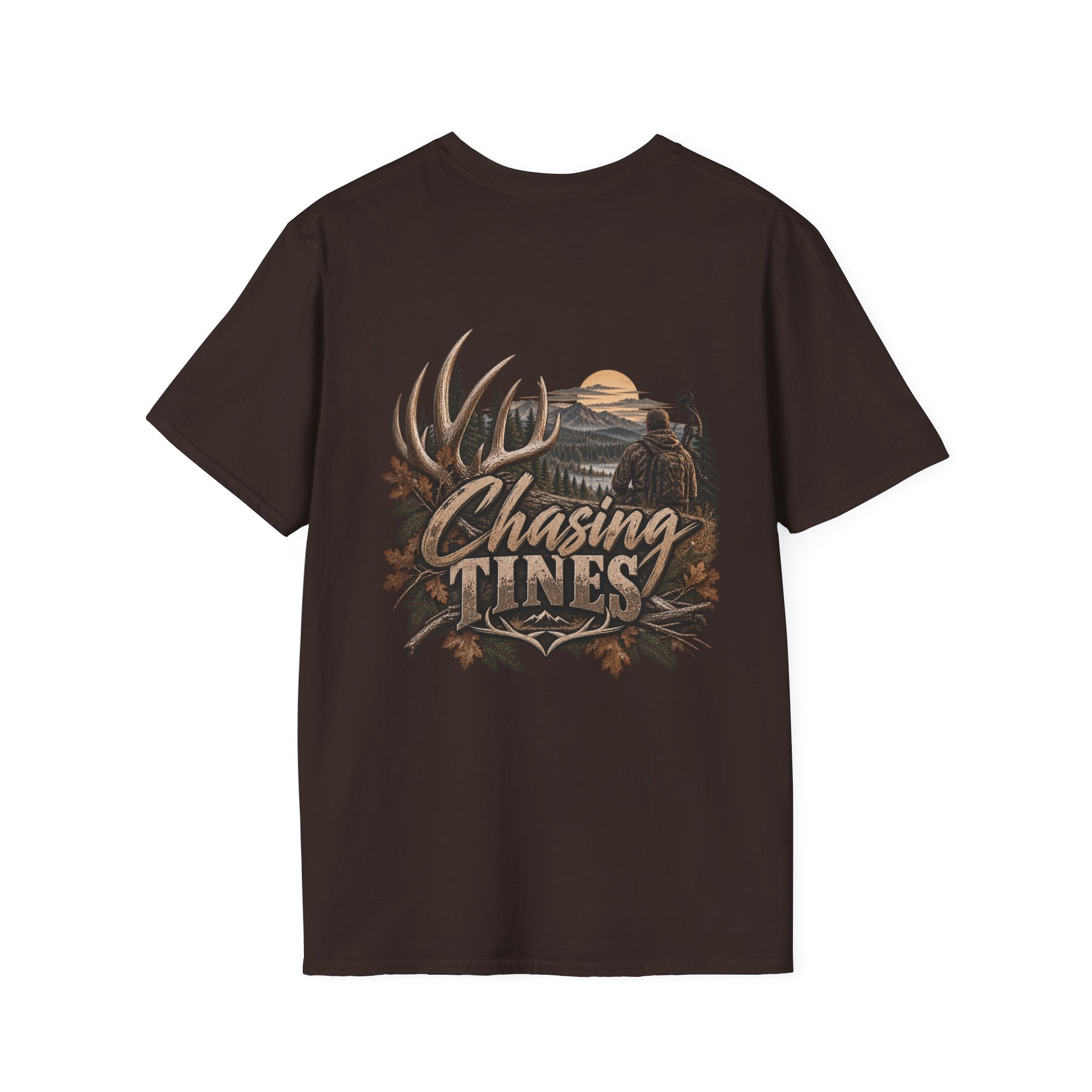 Rack & Ridge Hunting Logo T-Shirt — Outdoorsman Deer Antler Tee