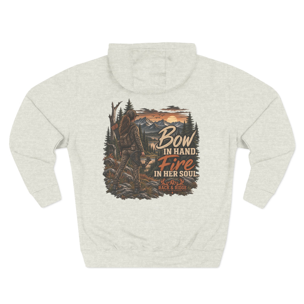 Bow In Hand, Fire In Her Soul Hoodie